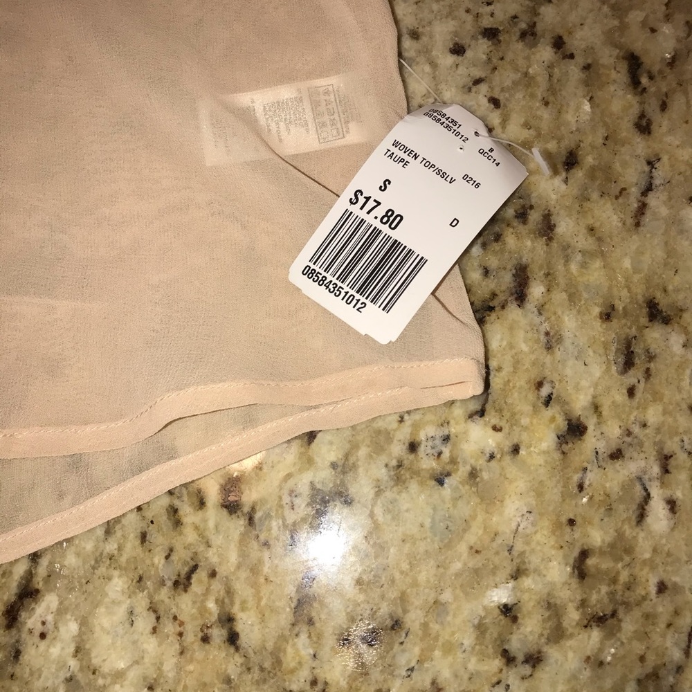 Beautiful blush pink sheer Forever 21 Blouse - Picture 4 of 7